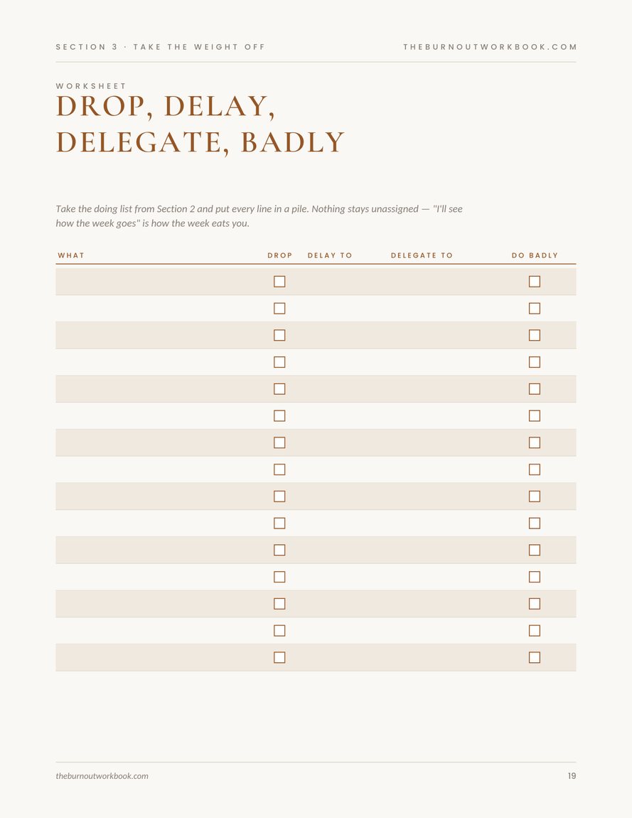 The four piles worksheet